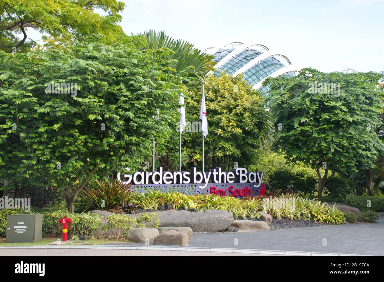 Beauty of Gardens of the Bay in Singapore Stock Photo
