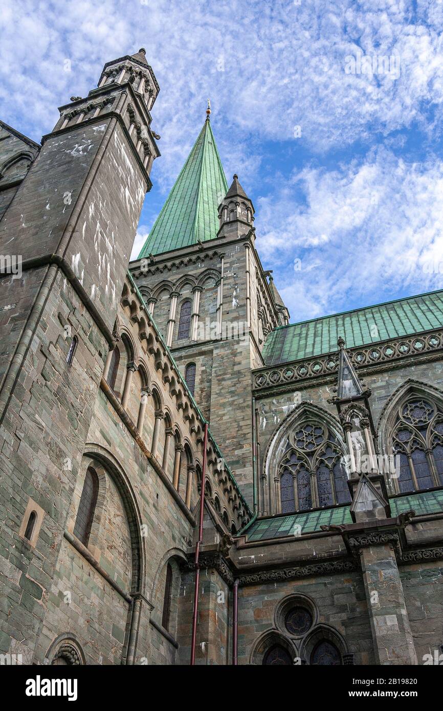 Nidaros Cathedral,Trondheim Stock Photo