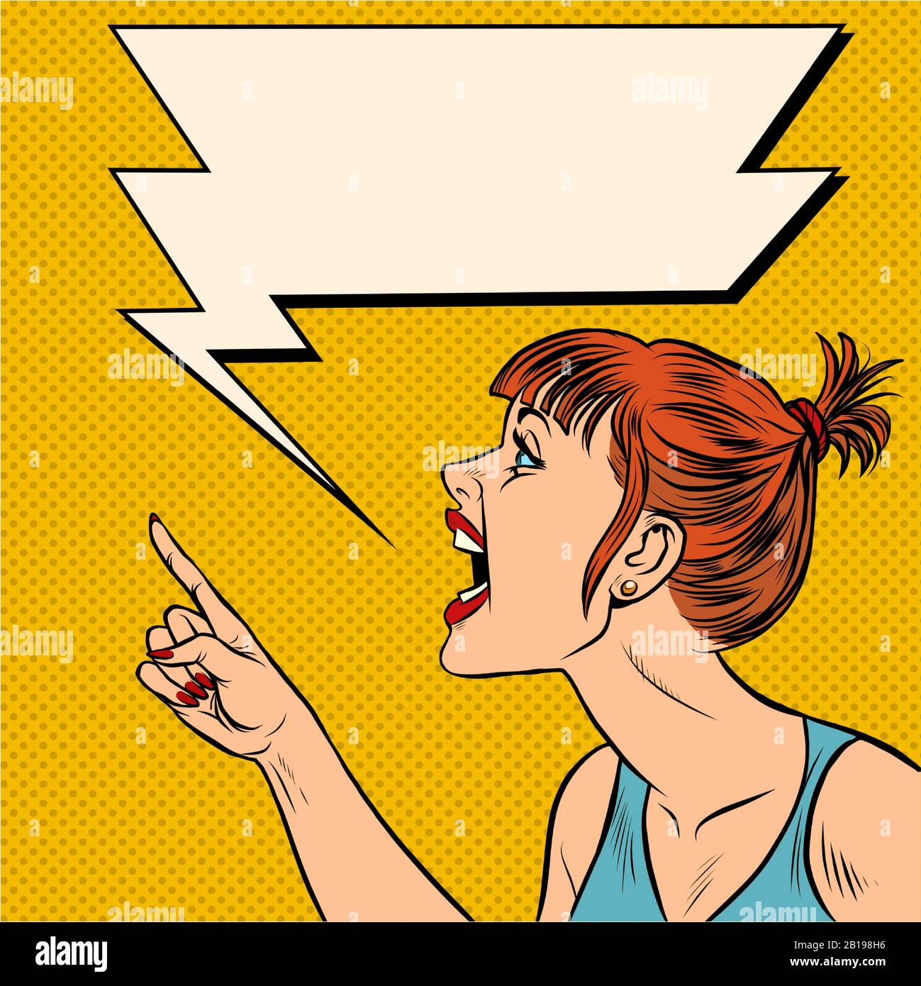 Angry woman threatens finger Stock Vector Image & Art - Alamy