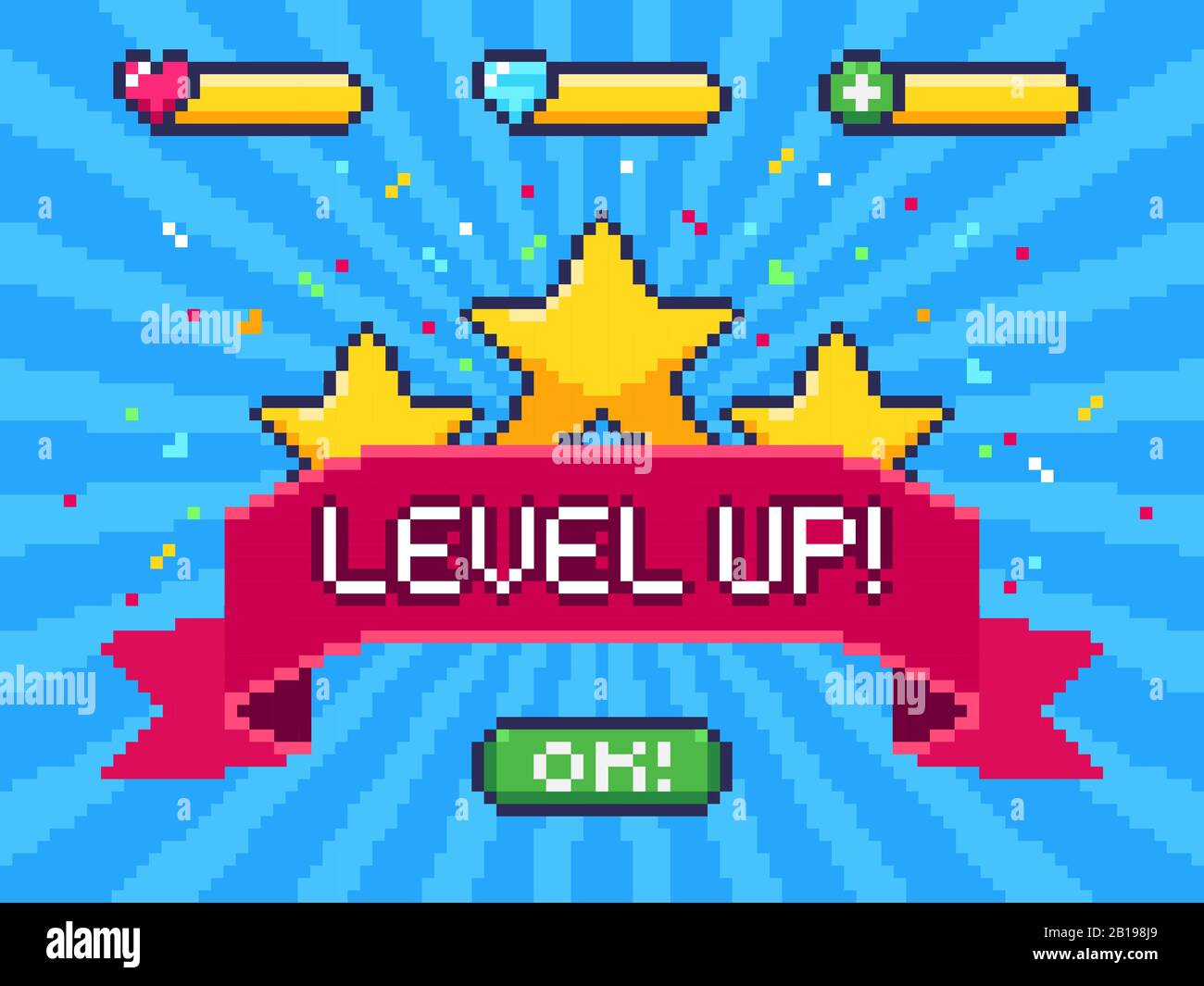 Level Up Screen Pixel Video Game Achievement Pixels 8 Bit Games Ui And Gaming Level Progress Vector Illustration Stock Vector Image Art Alamy Level Up Screen Pixel Video Game Achievement Pixels 8 Bit Games Ui And Gaming Level Progress Vector Illustration Stock Vector Image Art Alamy