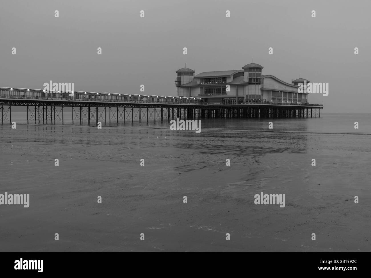 The Grand Pier Weston-super-Mare Somerset England UK. April 2019 Stock Photo