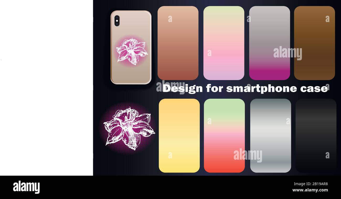 Trending Vector Design for Smartphone Case - large collection, vector layout Stock Vector