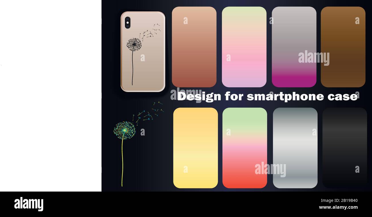 Trending Design for Smartphone Case - Big Collection, Vector Layout Stock Vector