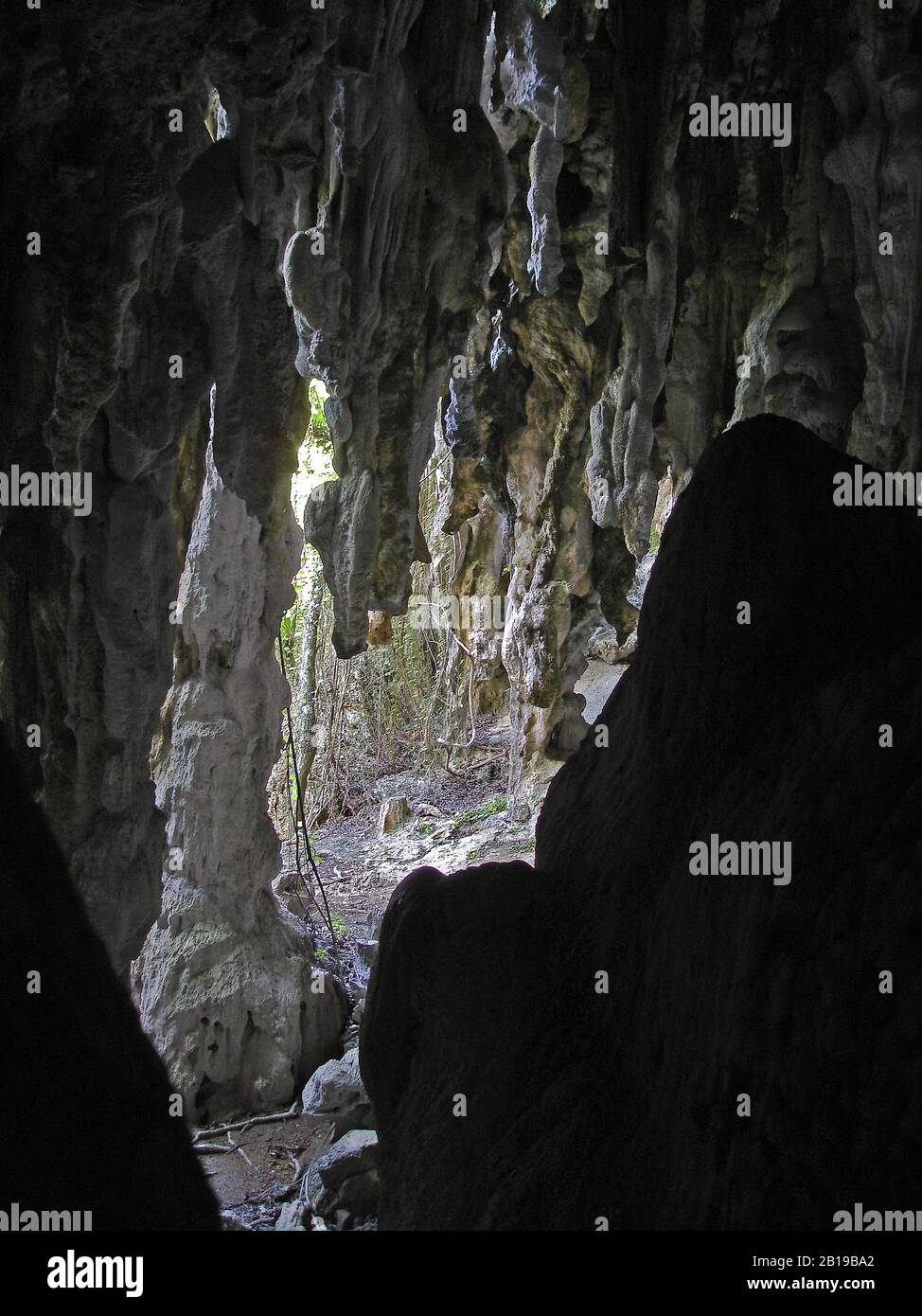 Mangaia Caves, Polynesia, Cook Islands Stock Photo
