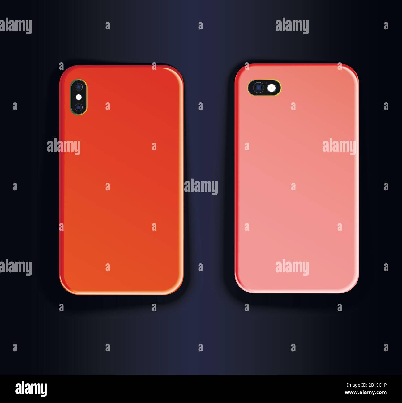 Smartphone accessories - design print covers Stock Vector