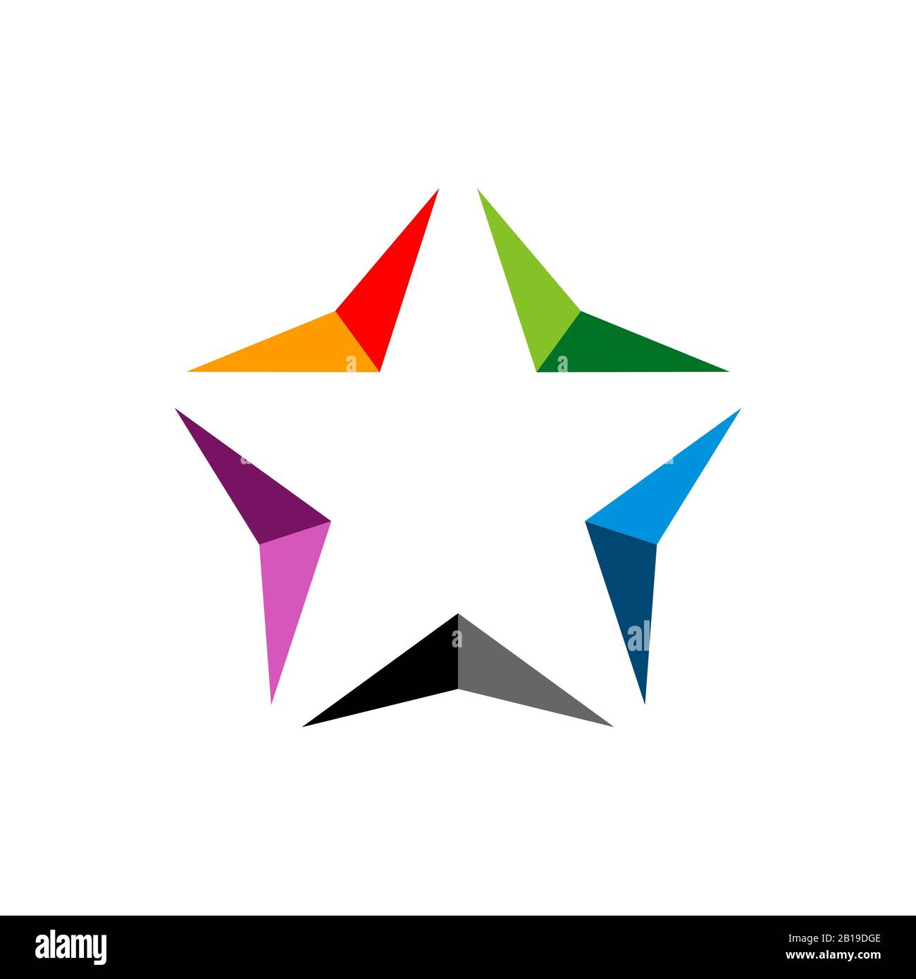 Colorful Arrow Star Logo Template Illustration Design. Vector EPS 10 ...