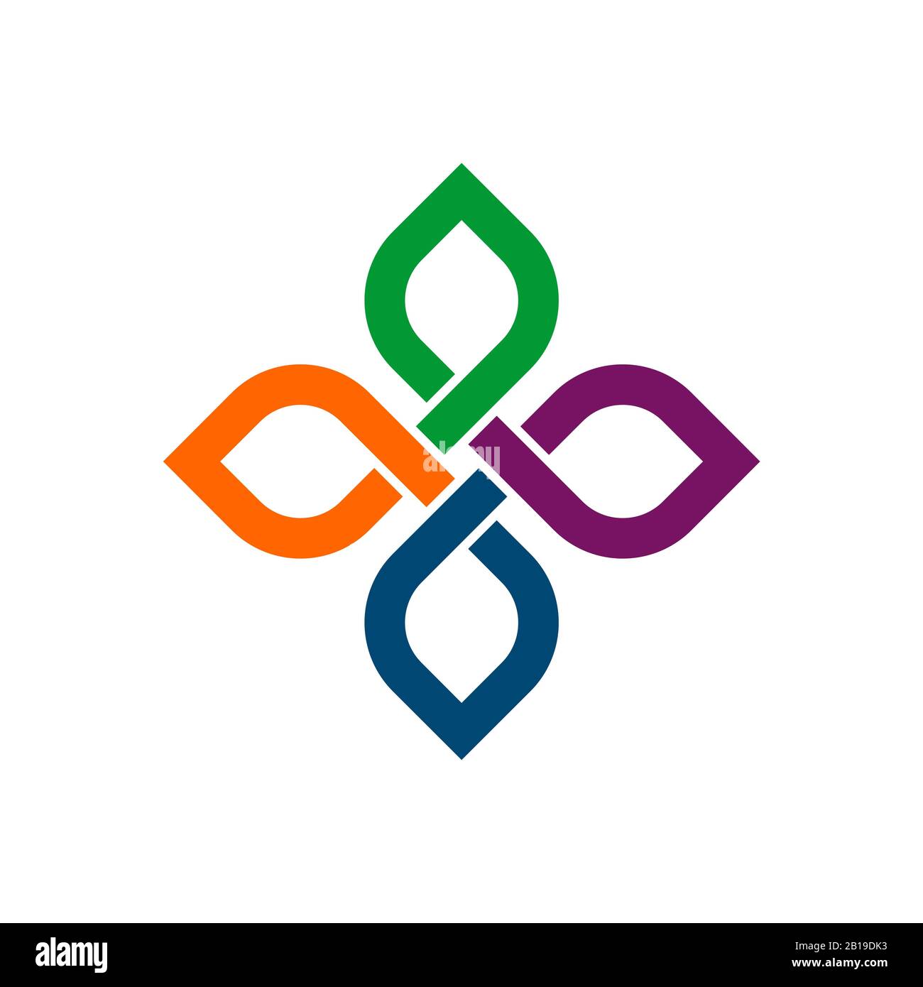 Abstract Ornamental Flower Logo Template Illustration Design. Vector ...