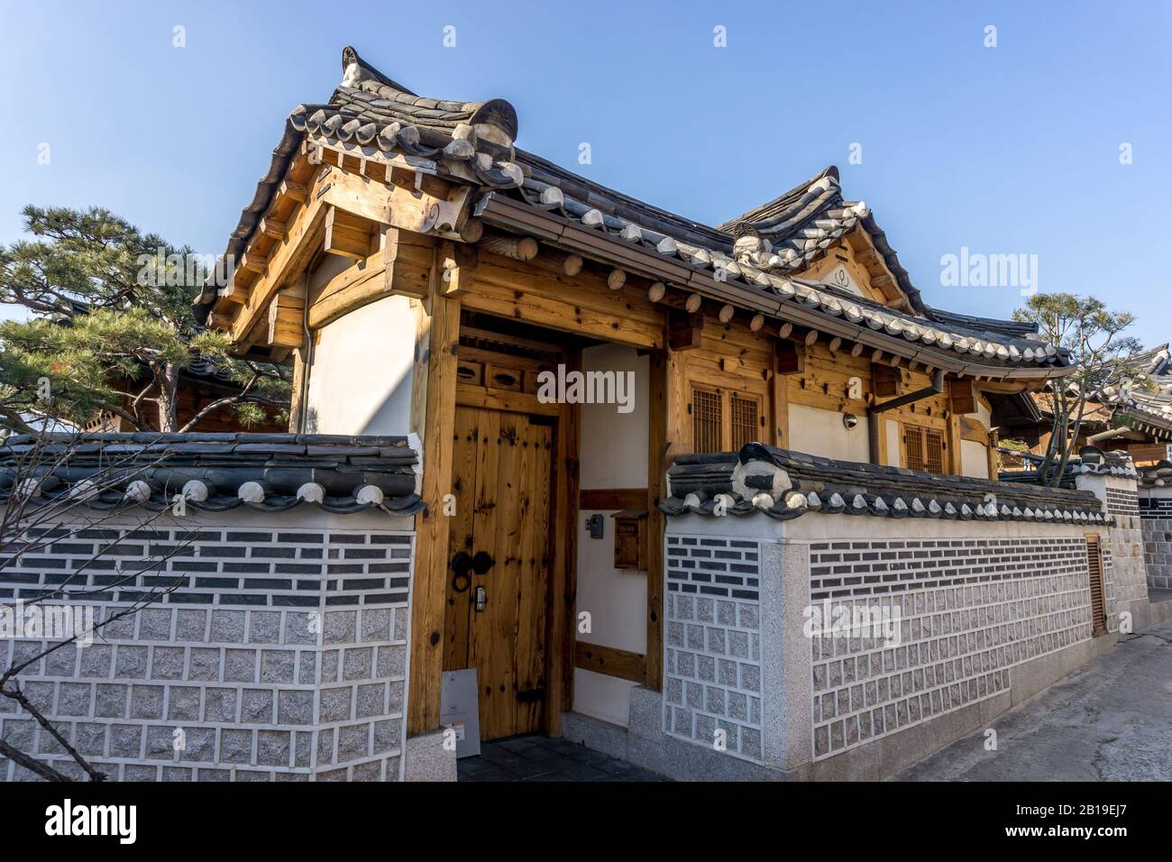 Bukchon Hanok Village ,Korean traditional village in Seoul, South Korea, Stock Photo