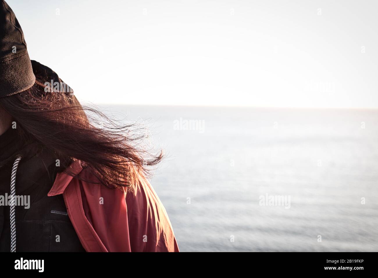 a-view-of-an-introvert-girl-by-the-sea-stock-photo-alamy
