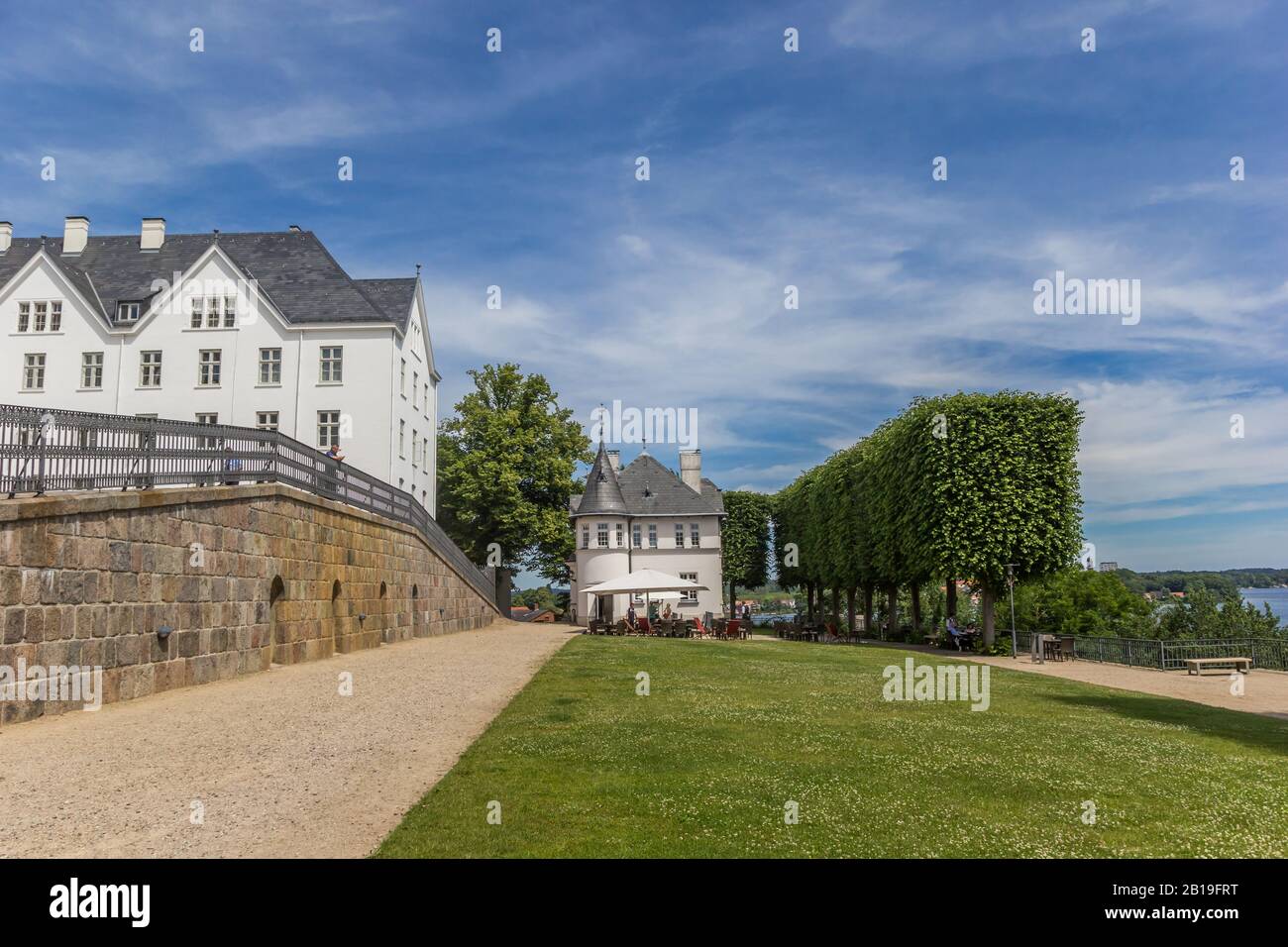 Little restaurant at the castle in Plon, Germany Stock Photo