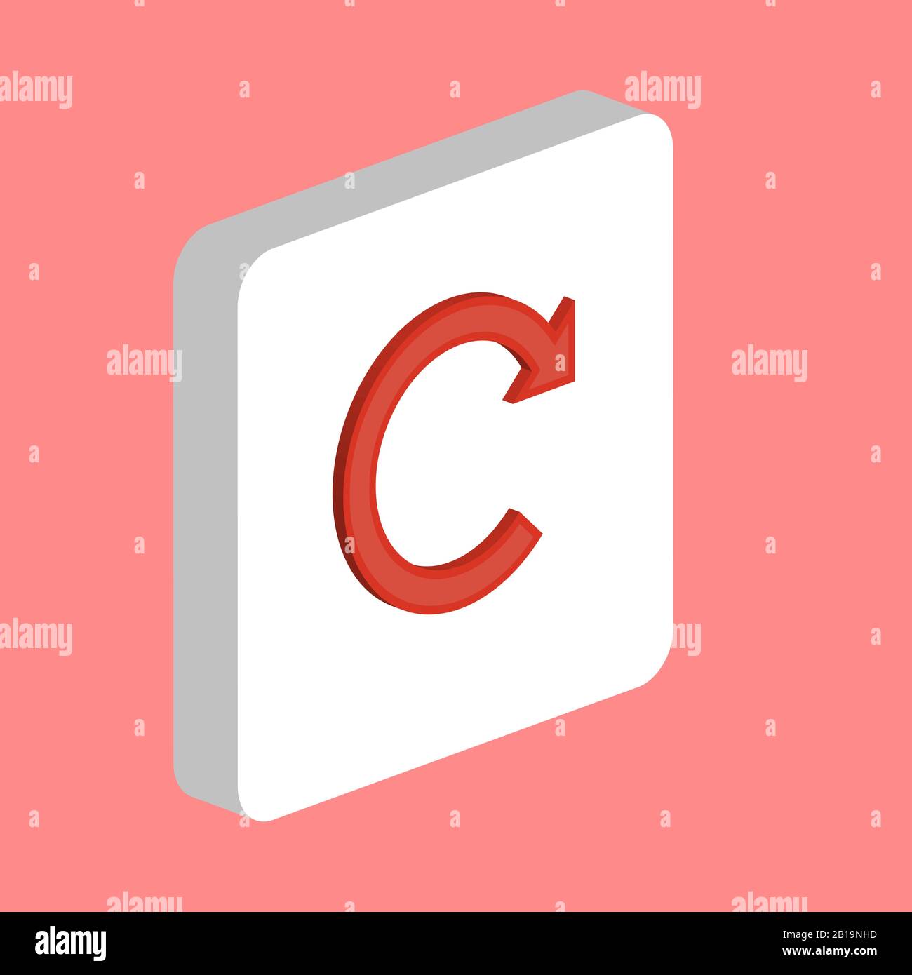 Rotation Arrow Simple vector icon. Illustration symbol design template ...