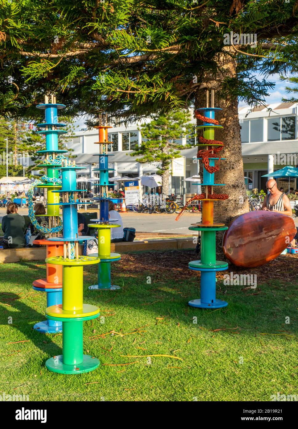 Sculpture At Bathers Beach 2020 outdoor exhibition Rapid Growth by Carmel Warner sculptor artist