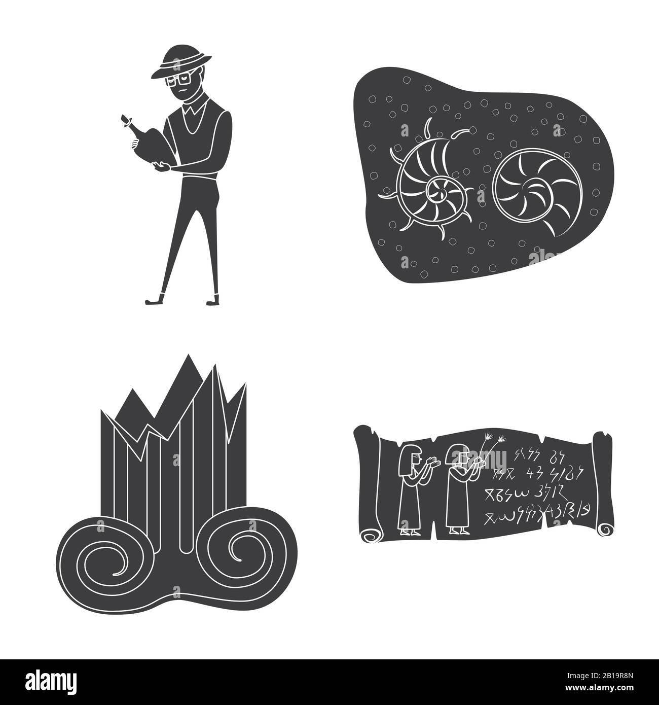 Isolated object of museum and attributes icon. Set of museum and ...