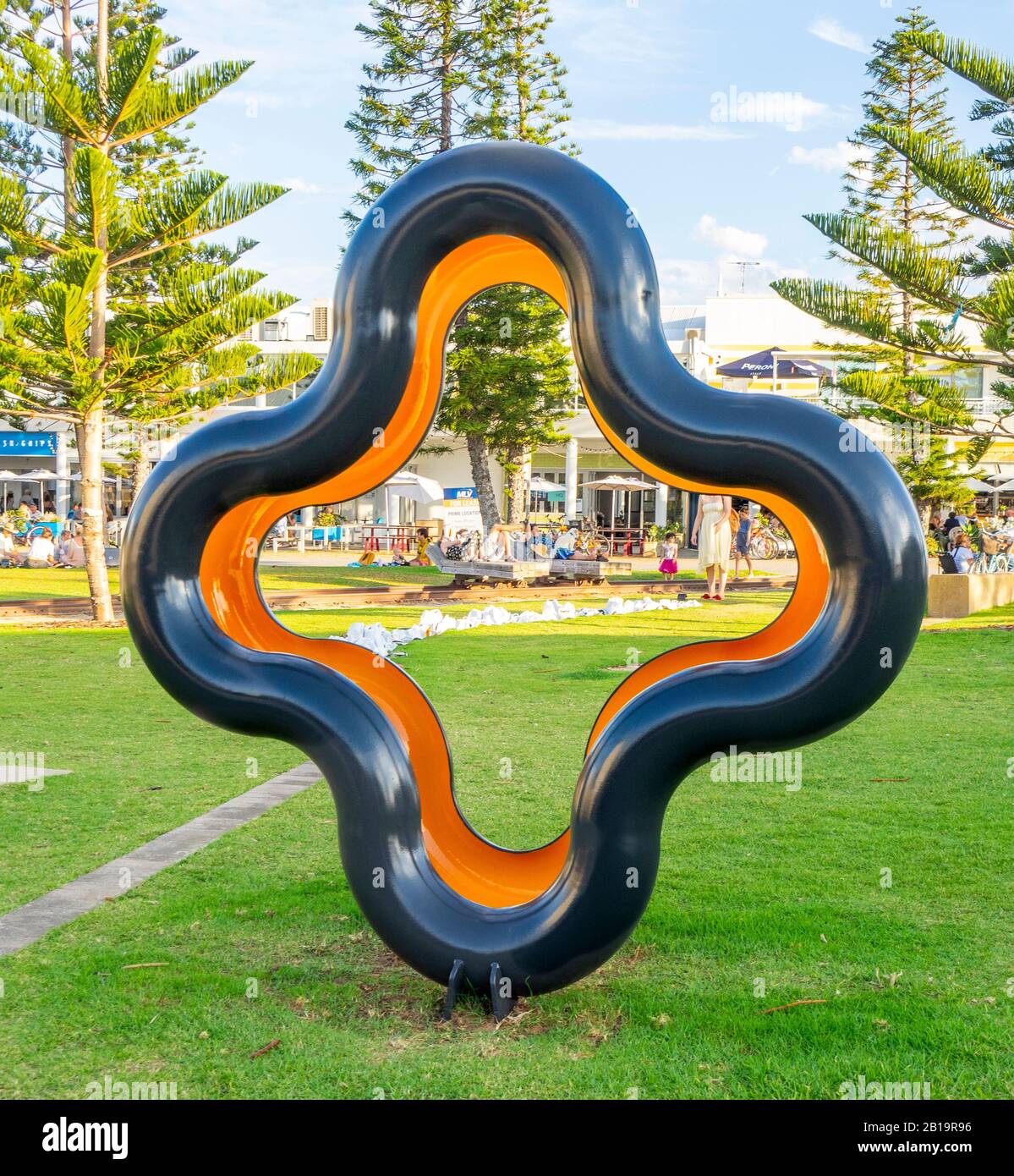 Sculpture At Bathers Beach 2020 outdoor exhibition Shift by Steve Tepper sculptor artist