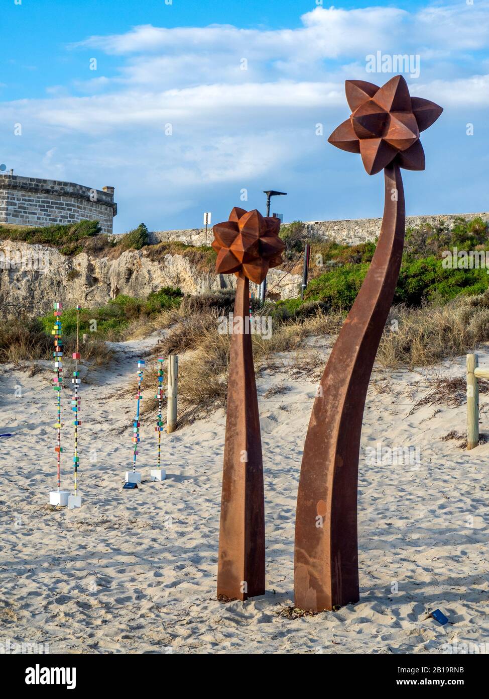 Sculpture At Bathers Beach 2020 outdoor exhibition Pollen Ben Jones sculptor artist Fremantle