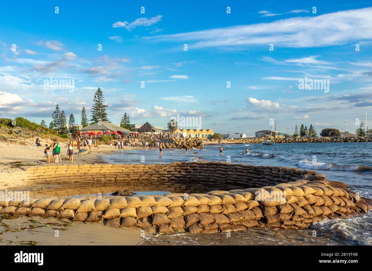 Sculpture At Bathers Beach 2020 outdoor exhibition hessian sandbags