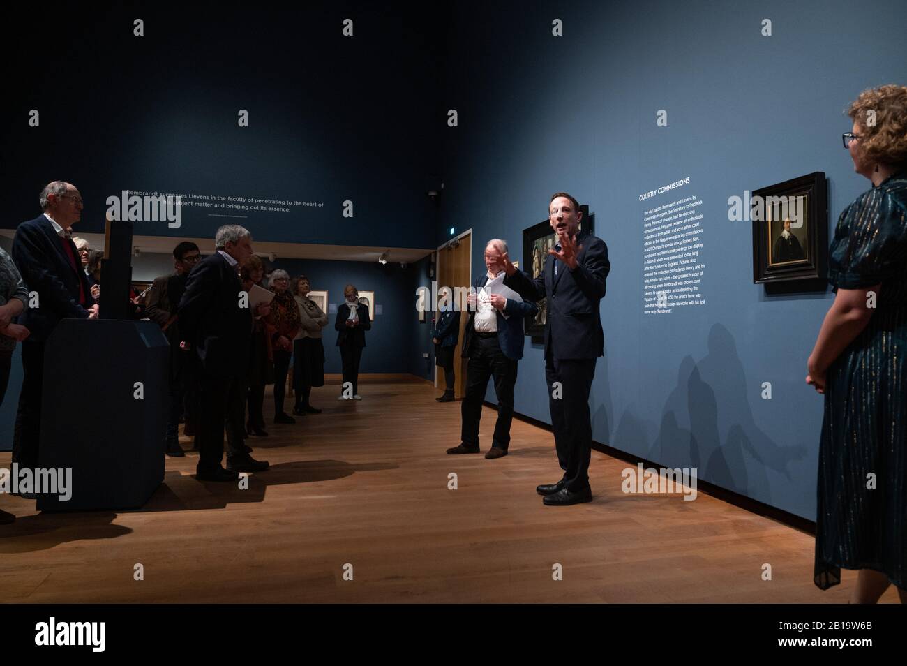 Oxford, UK. Monday 24th February 2020. Dr Xa Sturgis (director of the Asmolean) at the launch of the Young Rembrandt exhibition at The Ashmolean Museum, Oxford. Credit: Andrew Walmsley/Alamy Live News Stock Photo