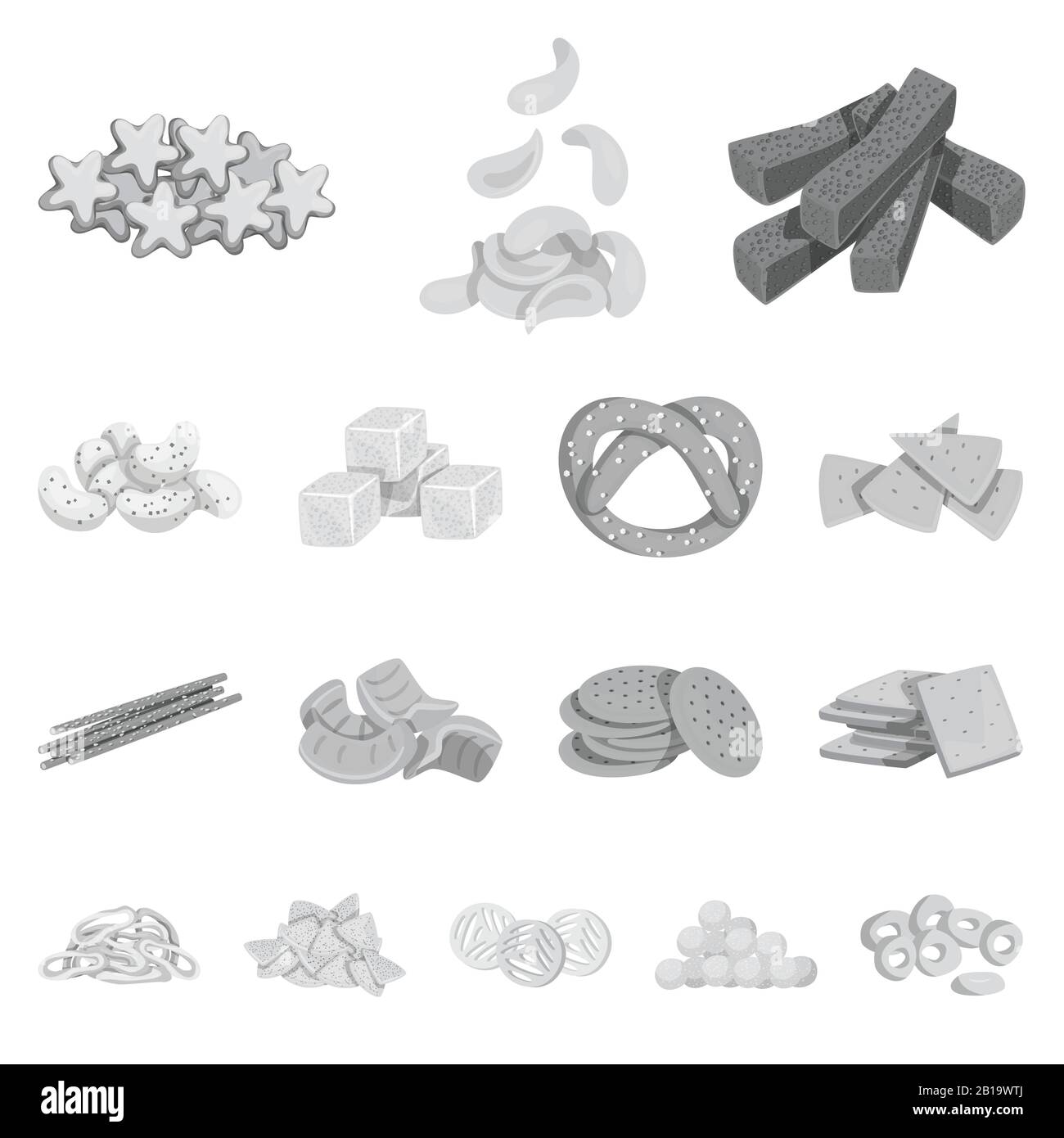 Isolated object of product and menu icon. Collection of product and bar ...