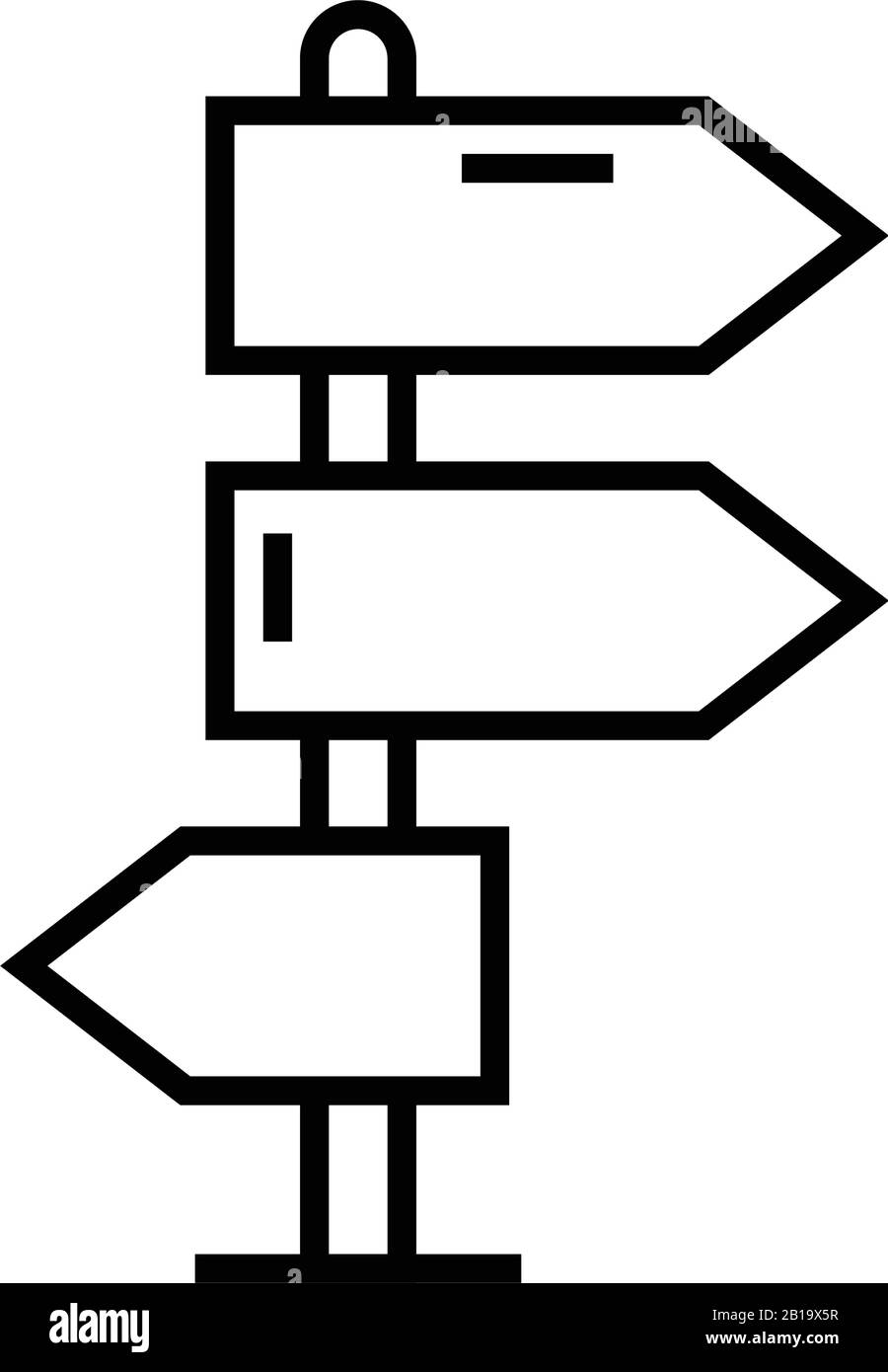 Directions line icon, concept sign, outline vector illustration, linear