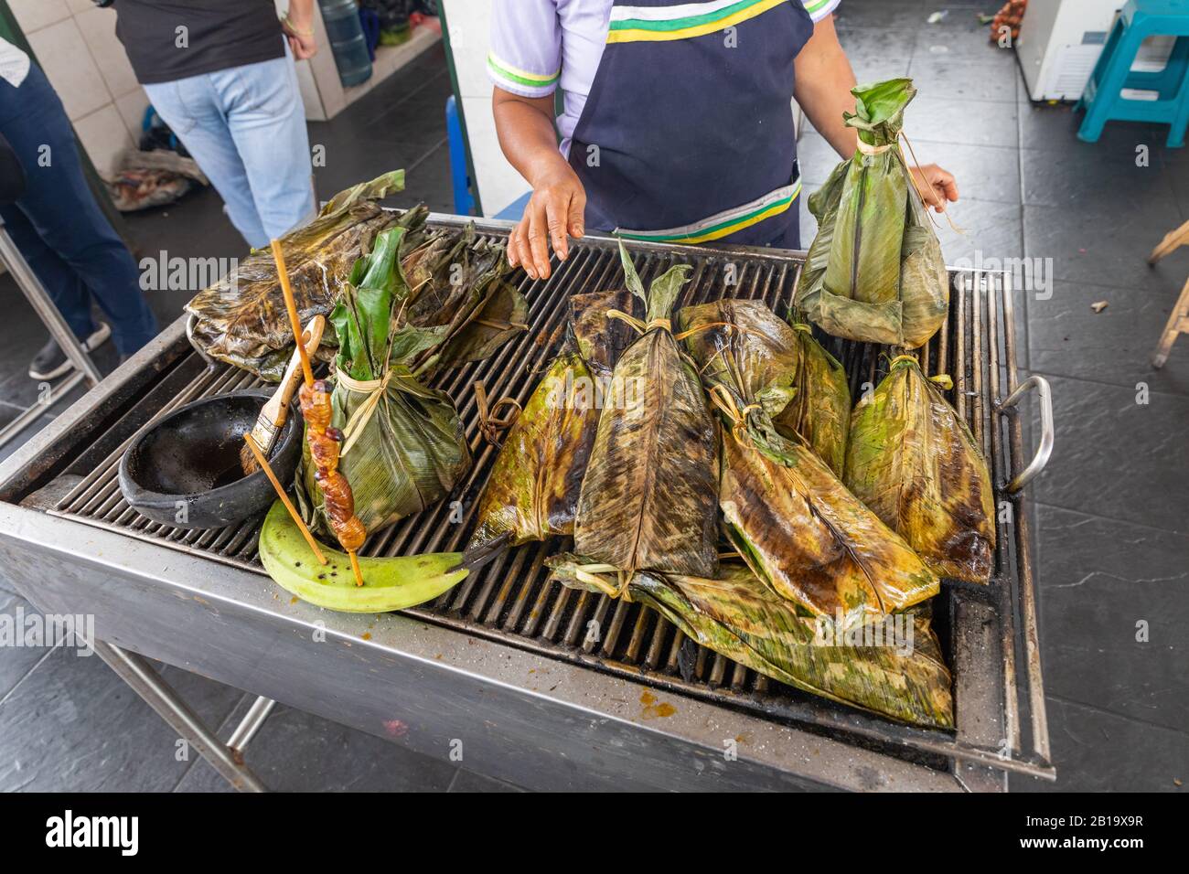 Traditional fish at local food market in Puerto Francisco de Orellana. Ecuador. Amzaon. Stock Photo