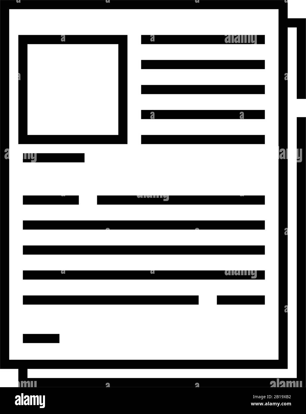 Document view line icon, concept sign, outline vector illustration ...