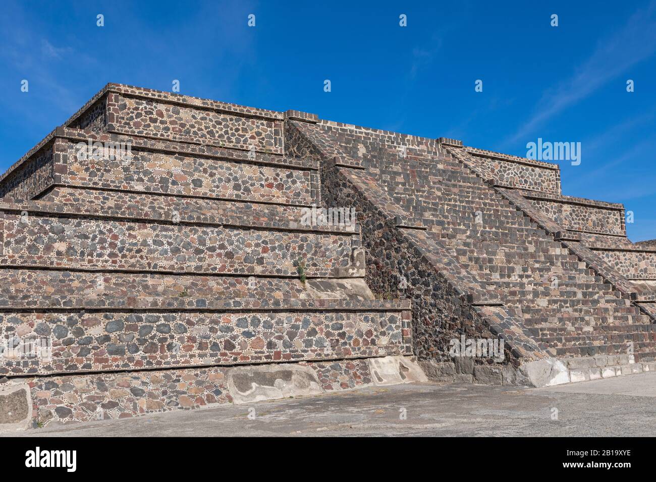 The Pyramids in ancient city of Teotihuacan in Mexico. Stock Photo