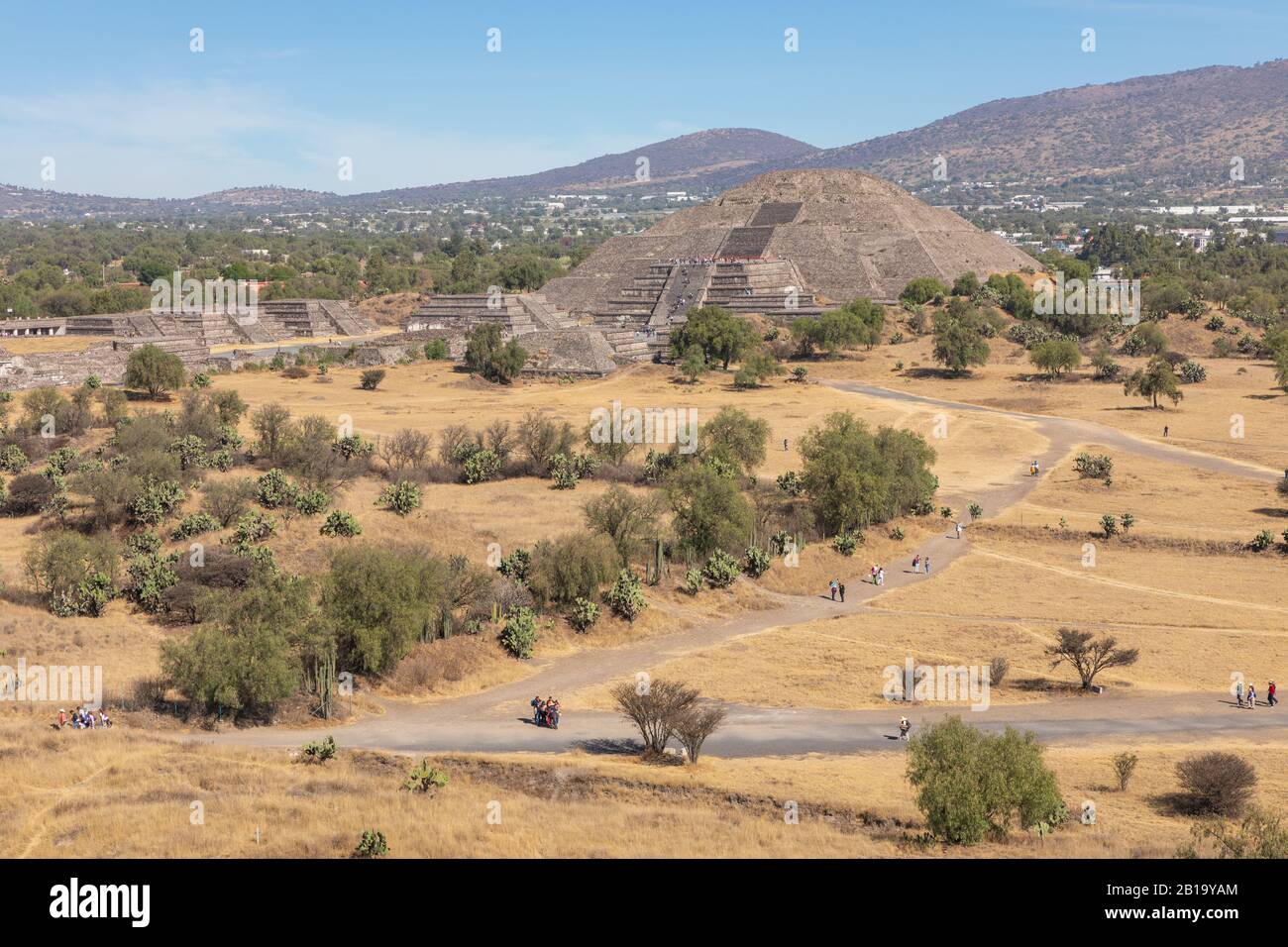 The Pyramids in ancient city of Teotihuacan in Mexico. Stock Photo