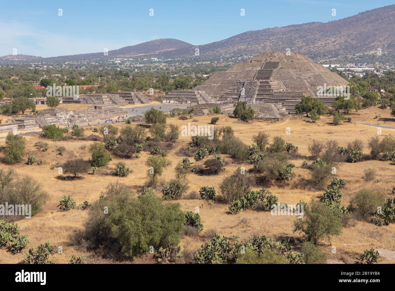 The Pyramids in ancient city of Teotihuacan in Mexico. Stock Photo