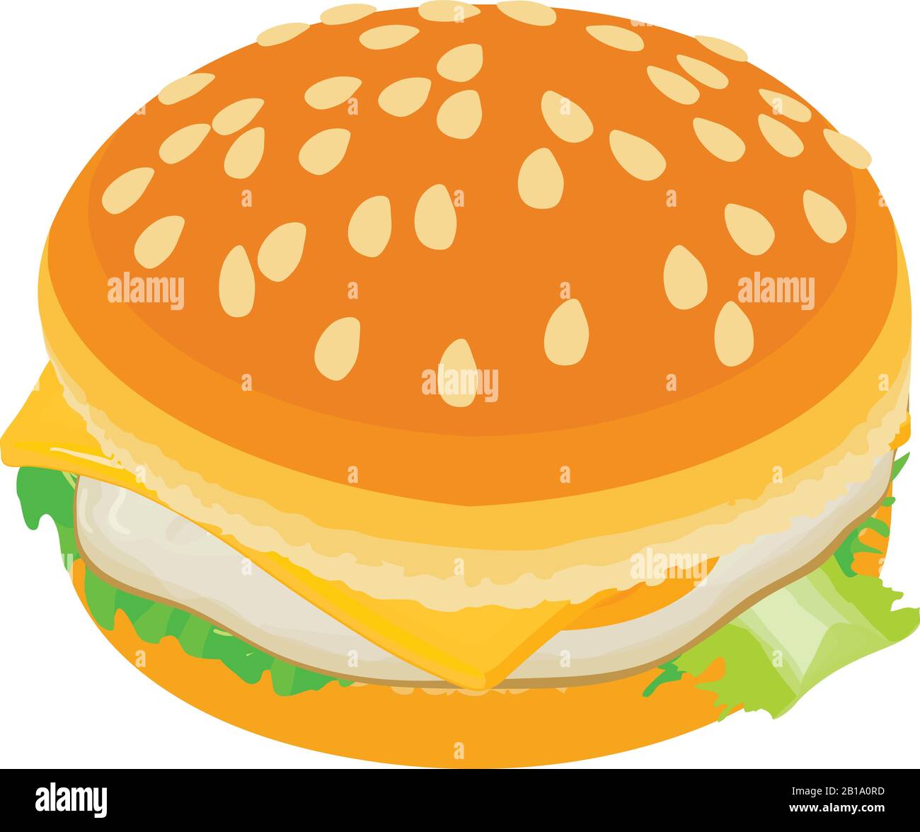 Cheeseburger icon, isometric style Stock Vector