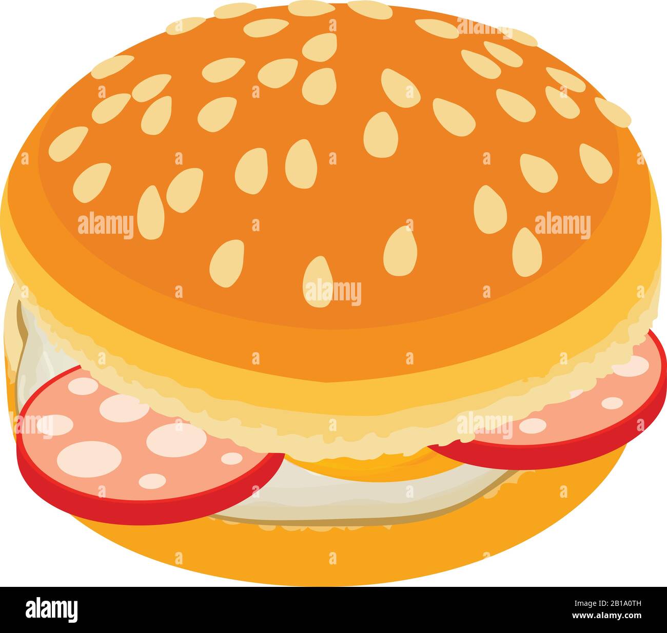 Delicious hamburger icon, isometric style Stock Vector