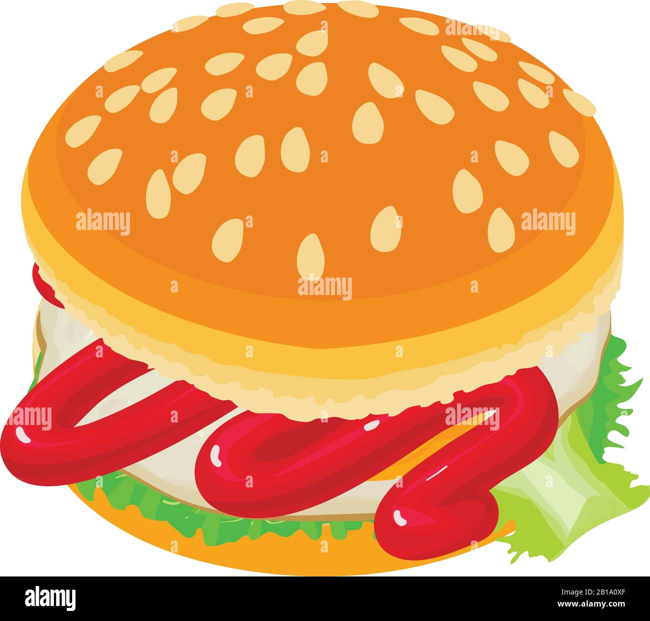 Tasty burger icon, isometric style Stock Vector