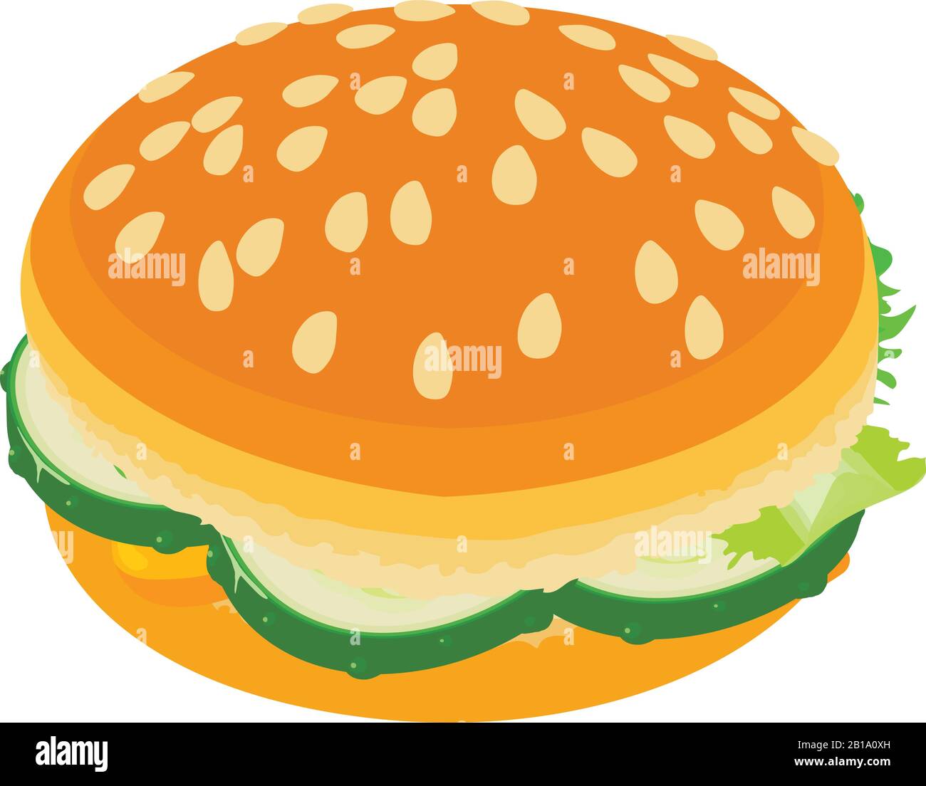 Burger small icon, isometric style Stock Vector