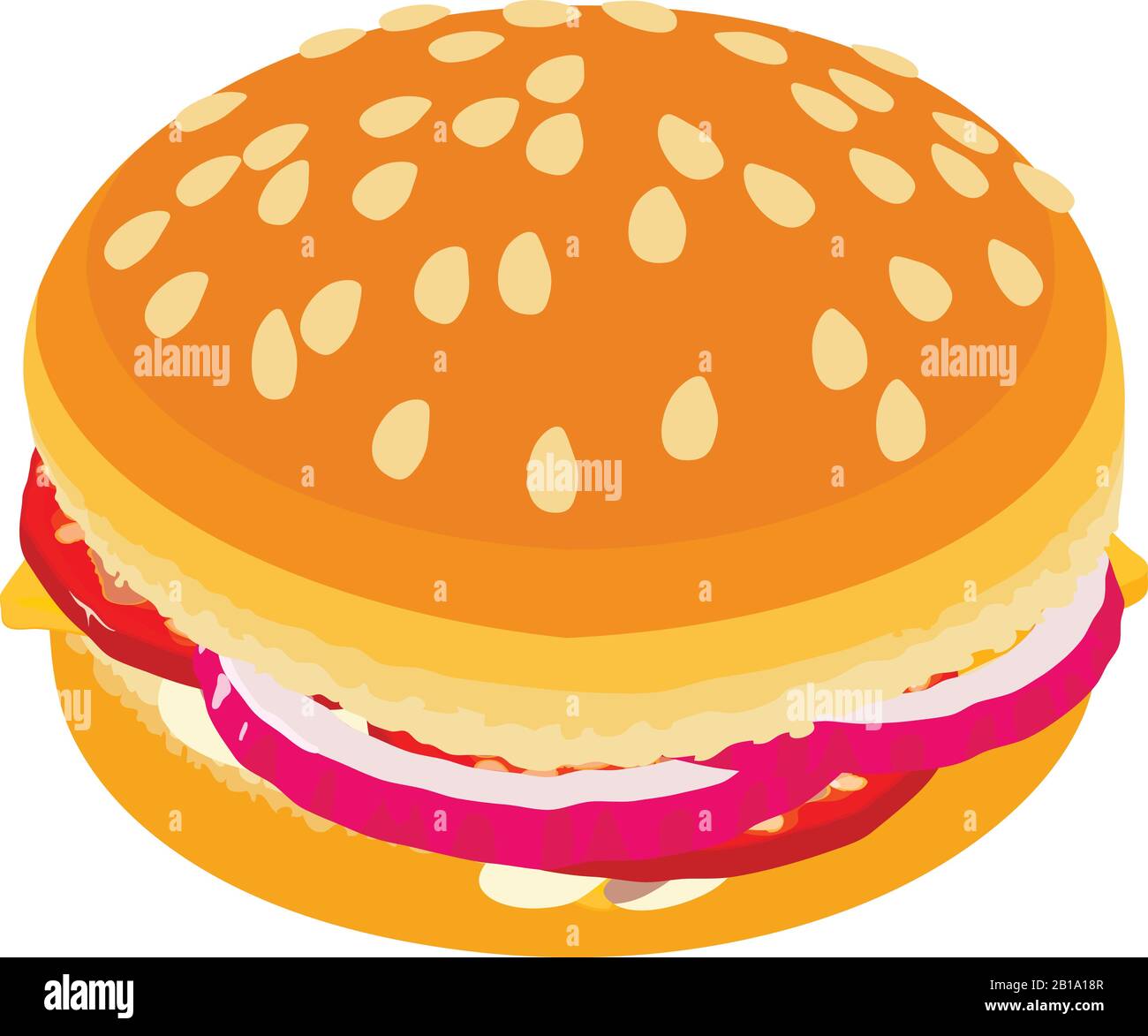 Juicy burger icon, isometric style Stock Vector
