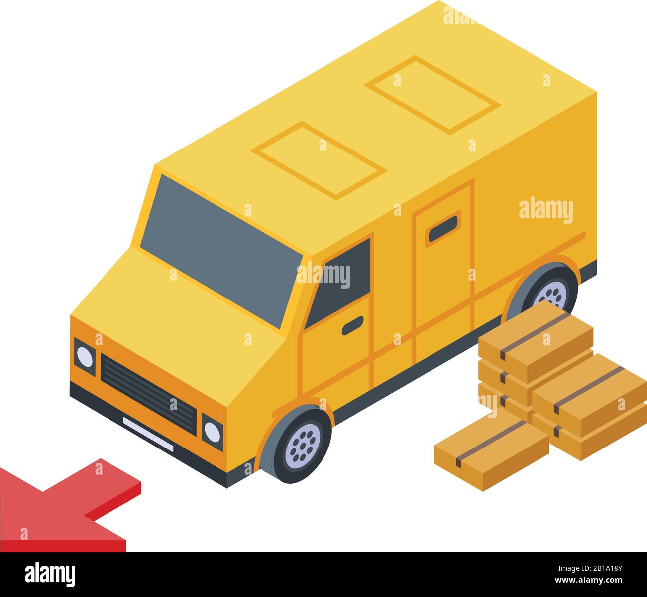 Truck parcel delivery icon, isometric style Stock Vector Image & Art ...