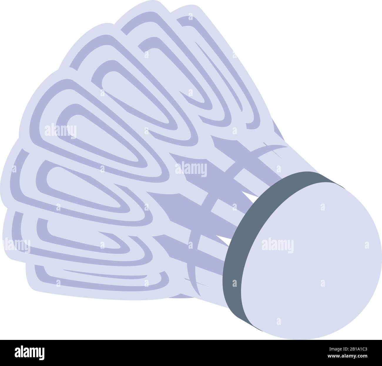 Sport shuttlecock icon, isometric style Stock Vector