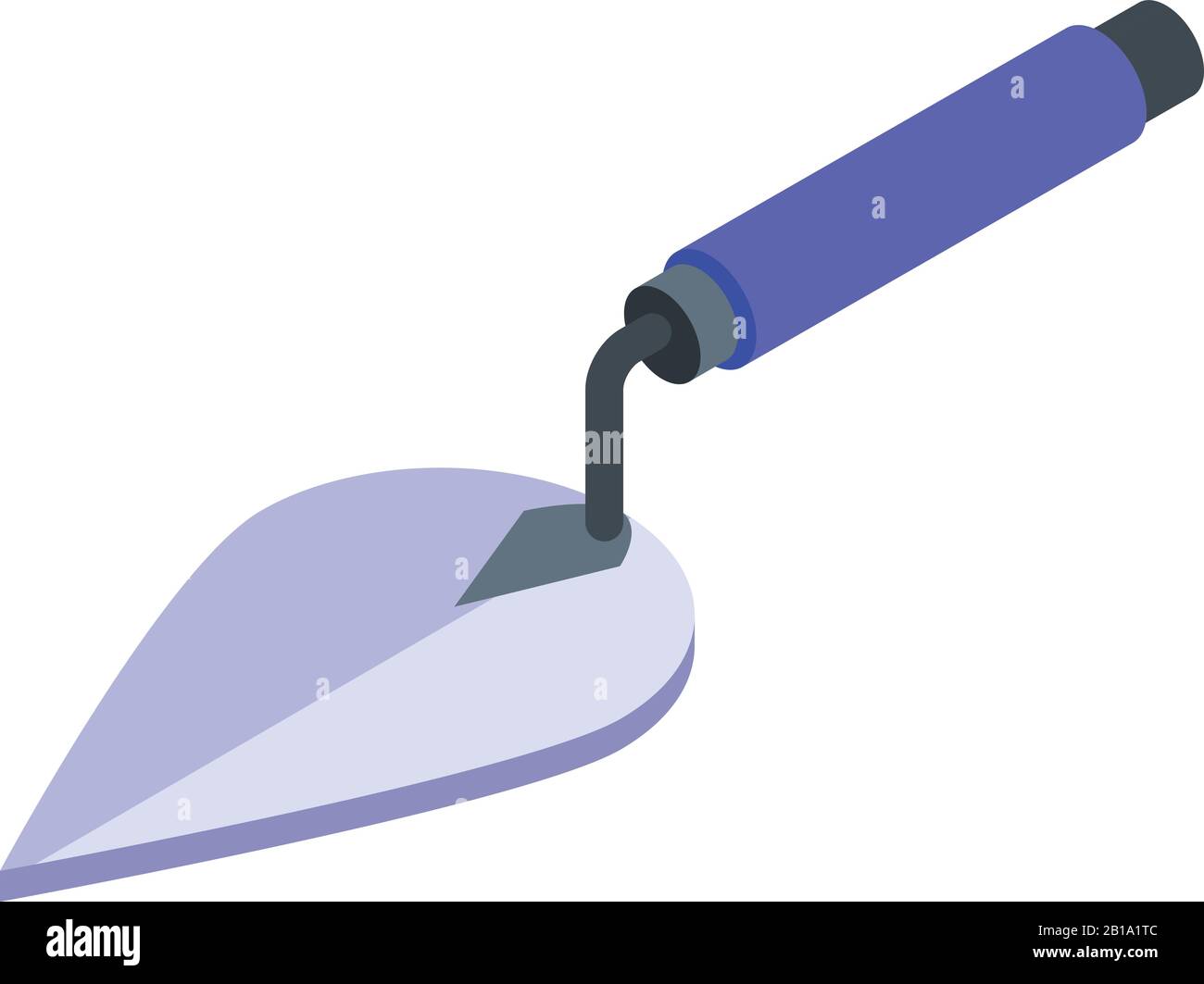 Brick trowel icon, isometric style Stock Vector