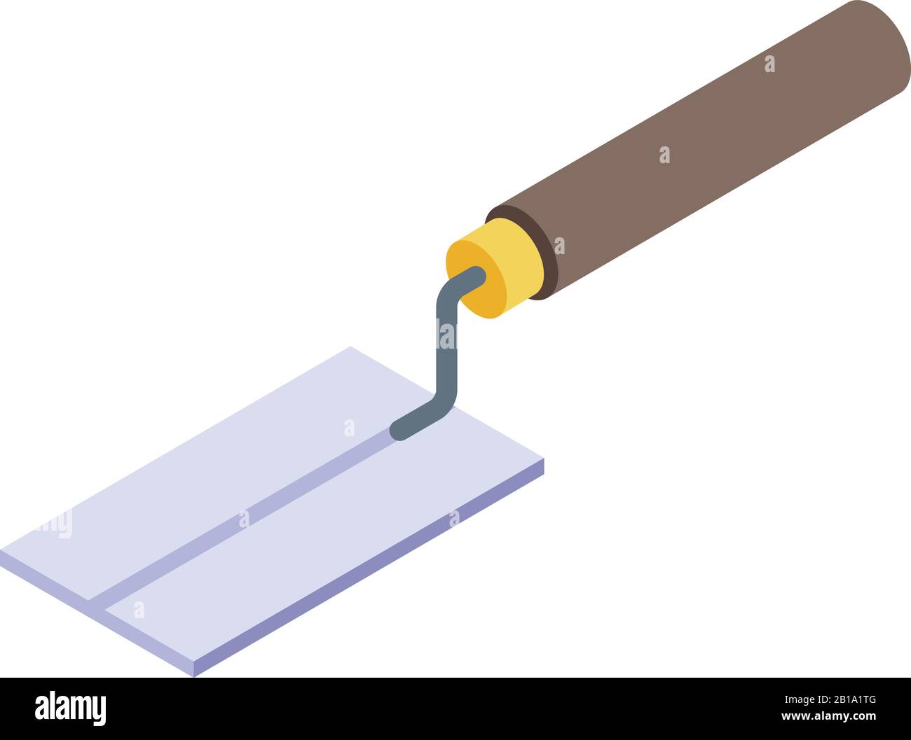 Tiler trowel icon, isometric style Stock Vector
