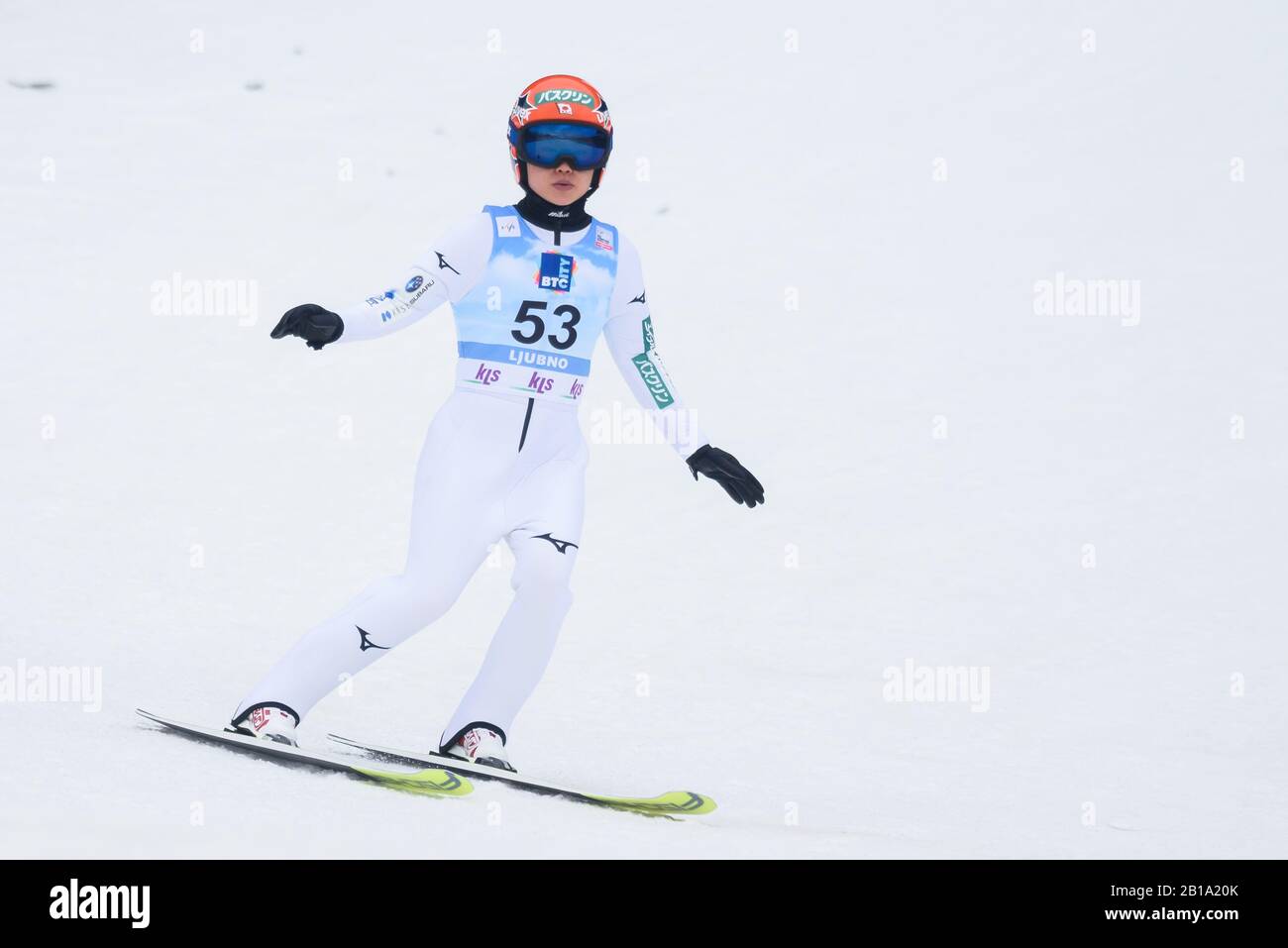 Yuki Ito of Japan competes during the FIS Ski Jumping World Cup Ljubno 2020  February 23, 2020  in Ljubno, Slovenia. (Photo by Rok Rakun/Pacific Press/Sipa USA) Stock Photo