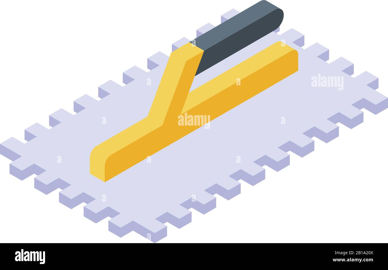 Trowel icon, isometric style Stock Vector