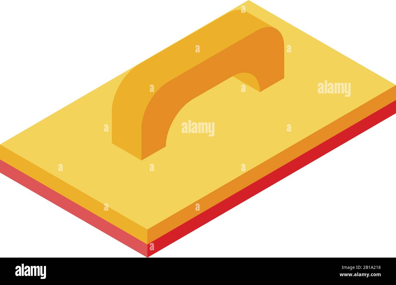 Plastering trowel icon, isometric style Stock Vector