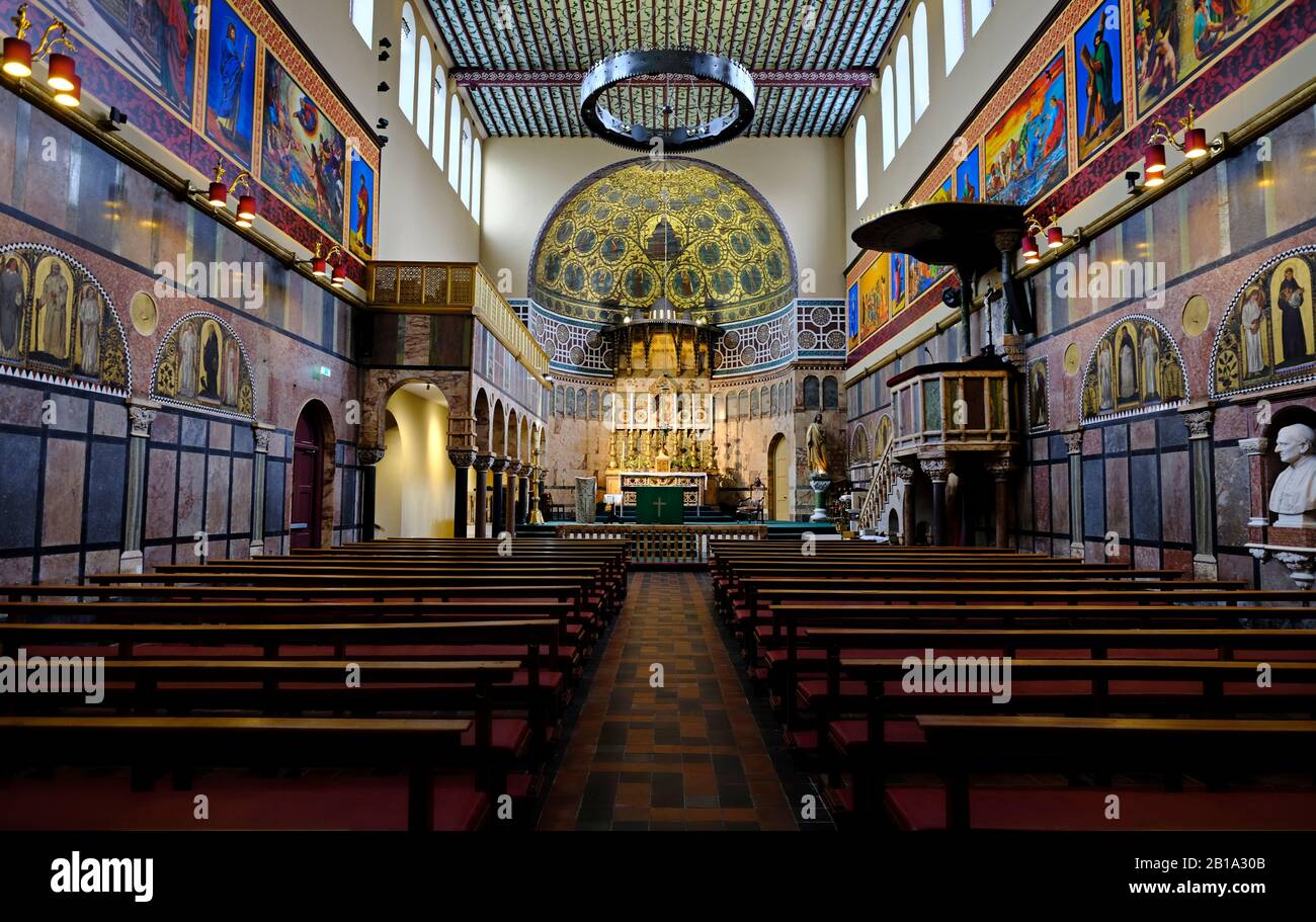 Interior of University Church Dublin. Saint Cardinal John Newman Catholic Church Dublin Ireland Stock Photo