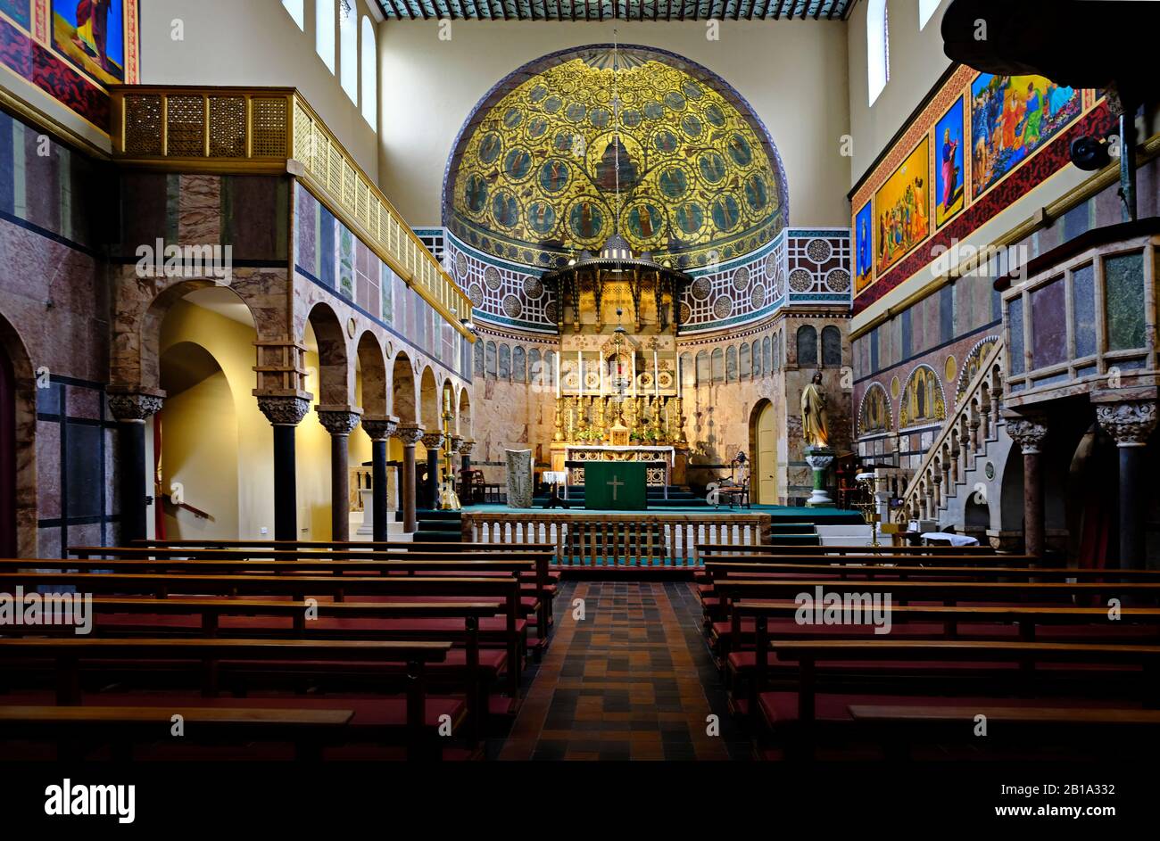 Interior of University Church Dublin. Saint Cardinal John Newman Catholic Church Dublin Ireland Stock Photo