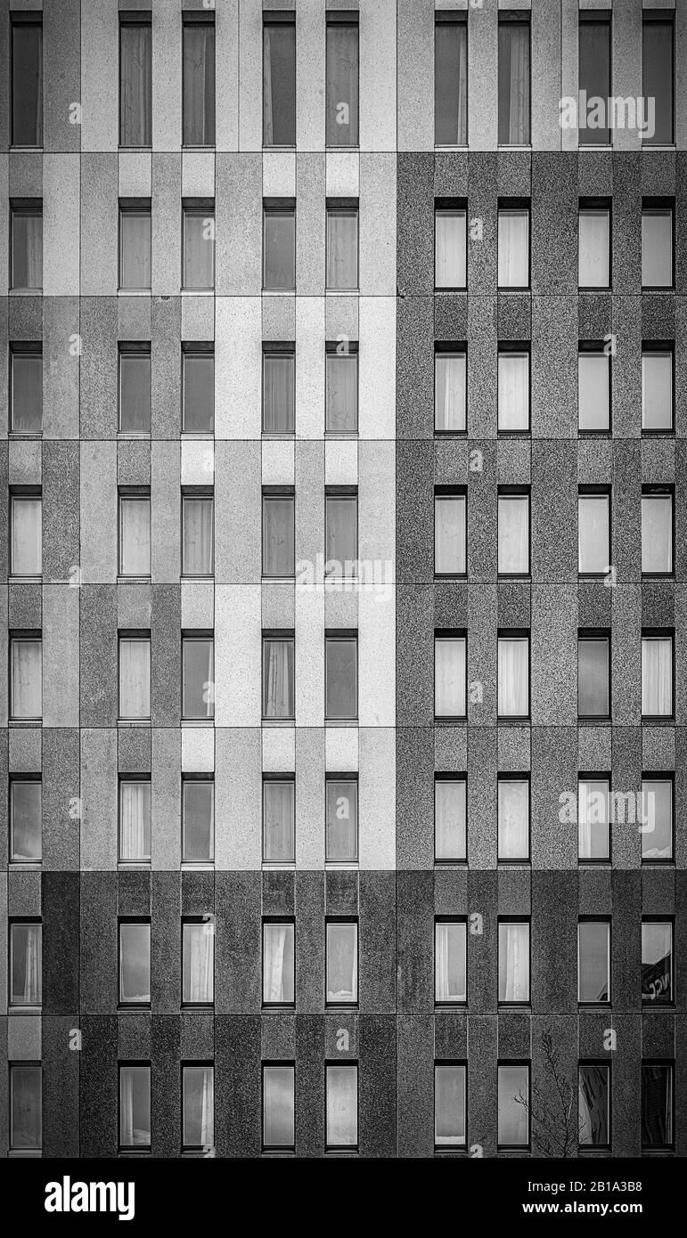 Skyscraper on background city Black and White Stock Photos & Images - Alamy