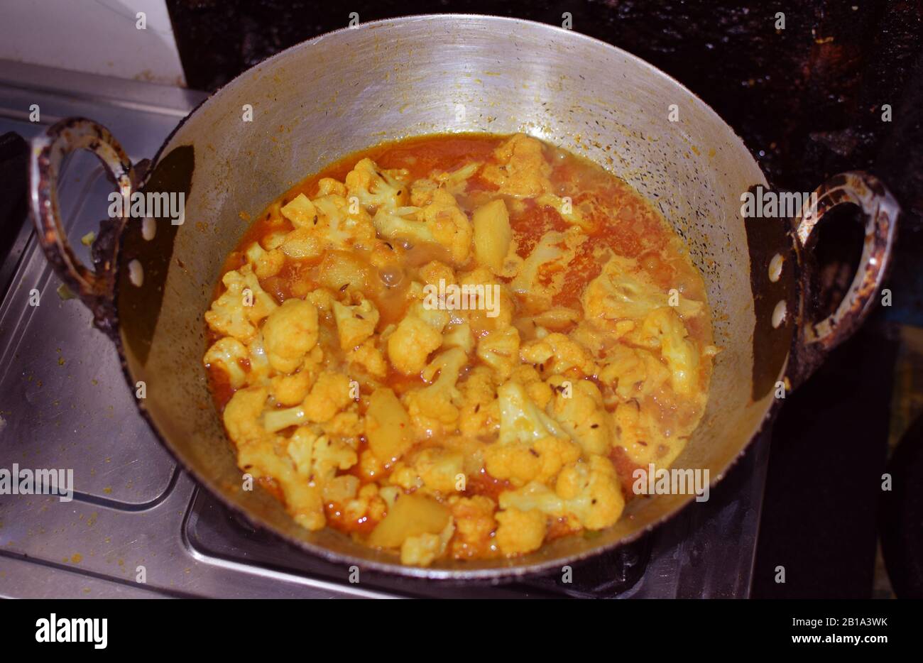 Delicious Homemade Bengali Indian Cauliflower dish also known as Gobhi