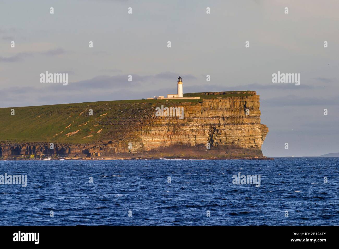 Lighthouse on a high cliff by the sea Stock Photo Alamy