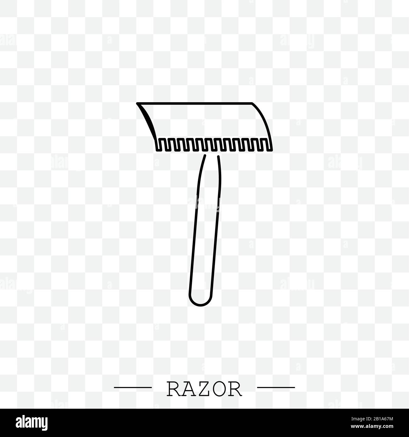 razor vector line, linear icon. Shaving men razor icon. Simple ...