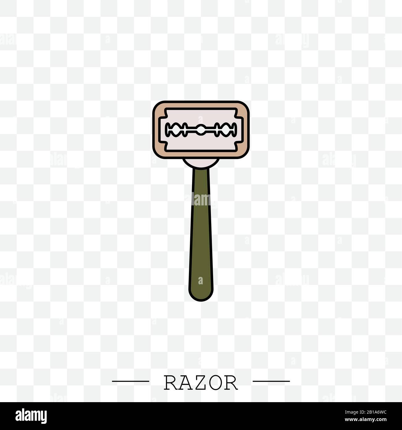 razor vector icon. Shaving men razor icon. Simple illustration of man ...