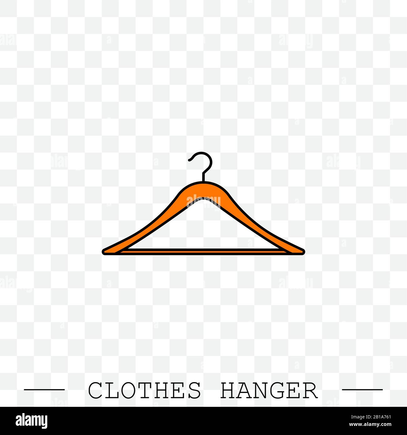 clothes hanger color icon vector. icon of hanger for clothes Stock ...