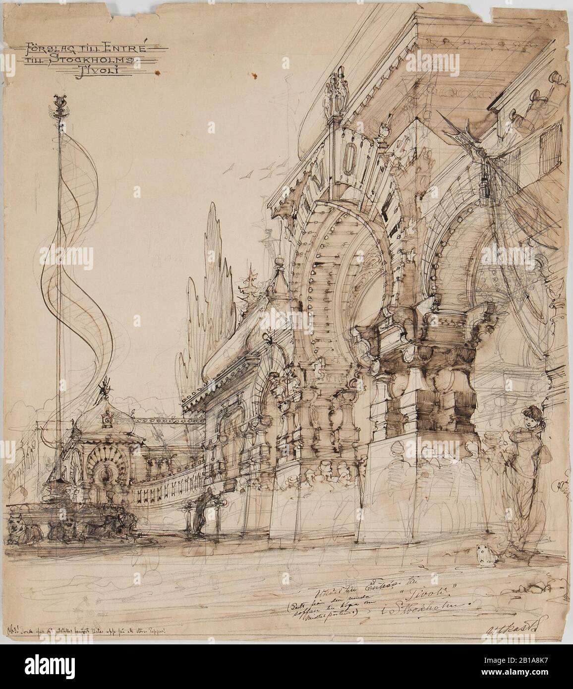 Förslag till entré Stockholms Tivoli Stock Photo Alamy