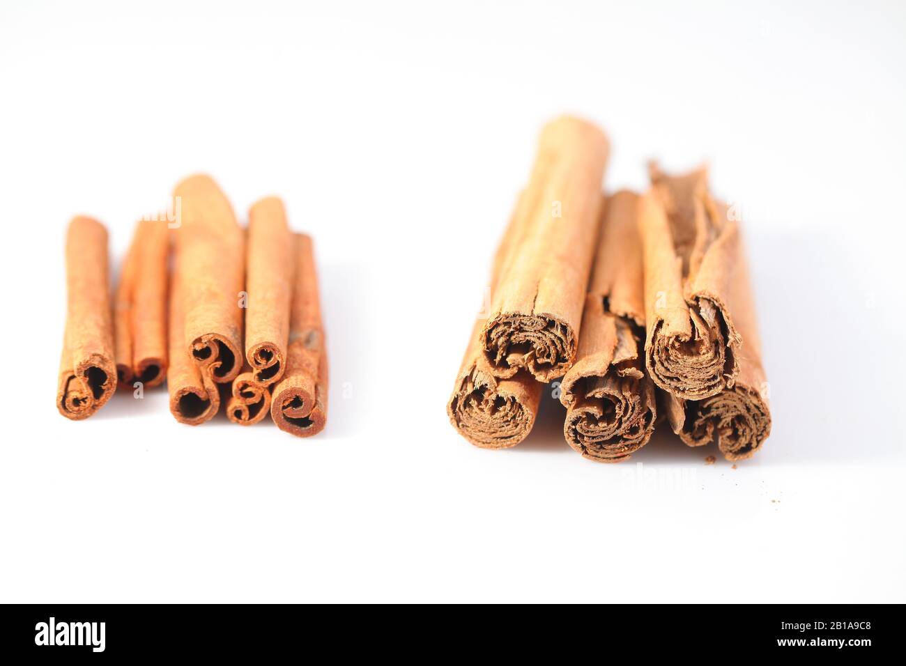external differences ceylon cinnamon and cassia bark Stock Photo Alamy